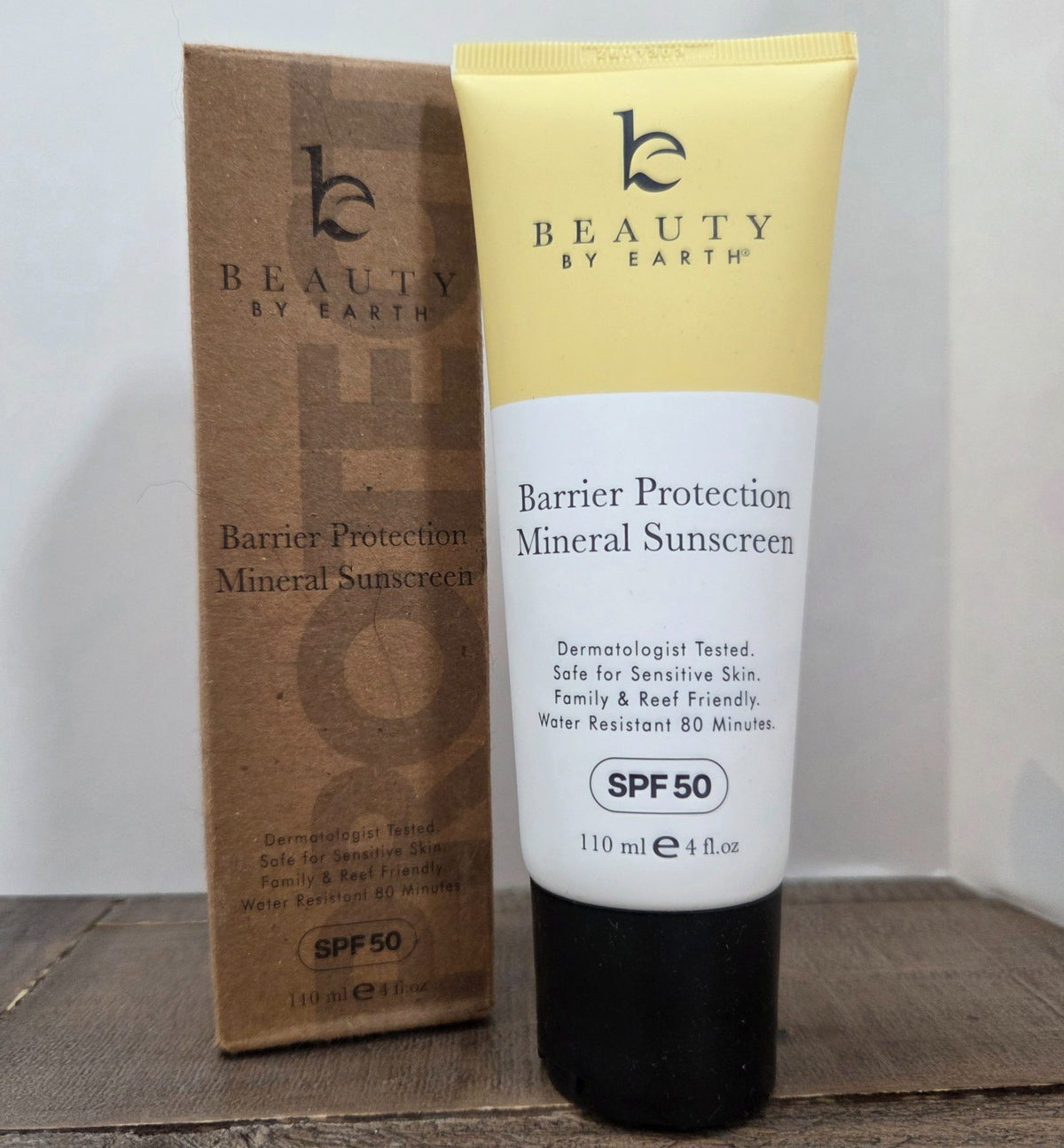 Mineral Sunscreen SPF 50 Zinc Oxide Reef Safe Cream 4 oz - Broad Spectrum UV Protection