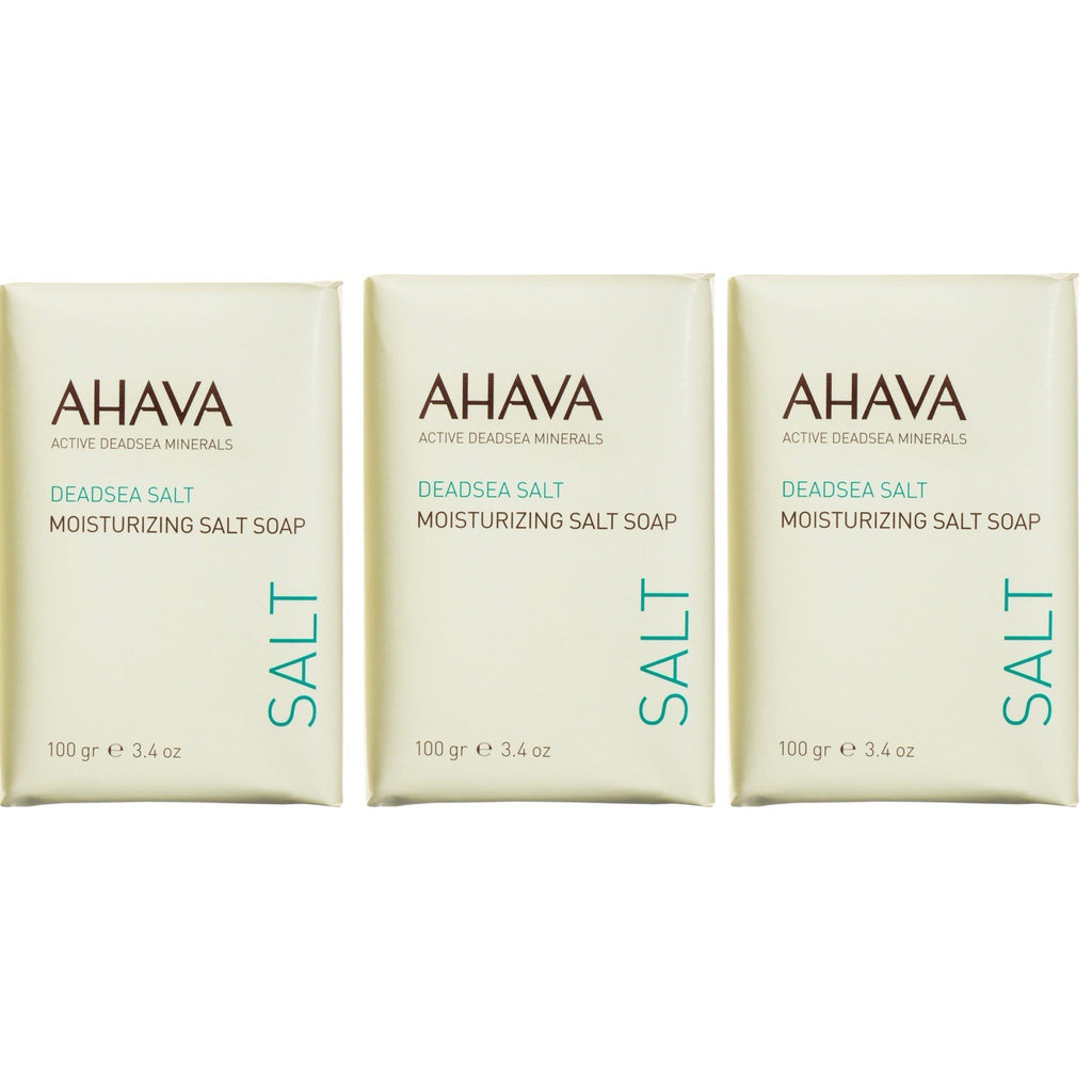 Lot of 3 Dead Sea Salt Moisturizing Salt Soaps 3.4 Oz - Nourishing Body Cleansers