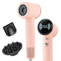 Pink Ionic Travel Hair Dryer with Diffuser - Fast & Quiet Styling