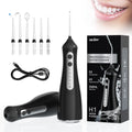 Cordless Water Flosser Dental Oral Irrigator with 6 Nozzles & 5 Modes