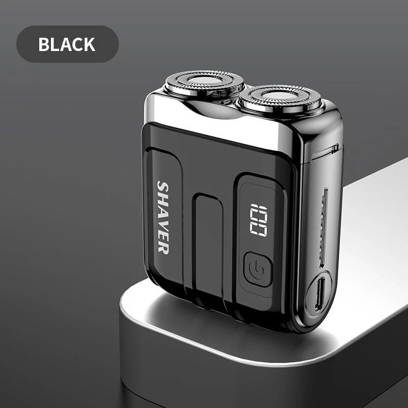 Mini Electric Smart Beard Trimmer with Dual Blades & Digital Display