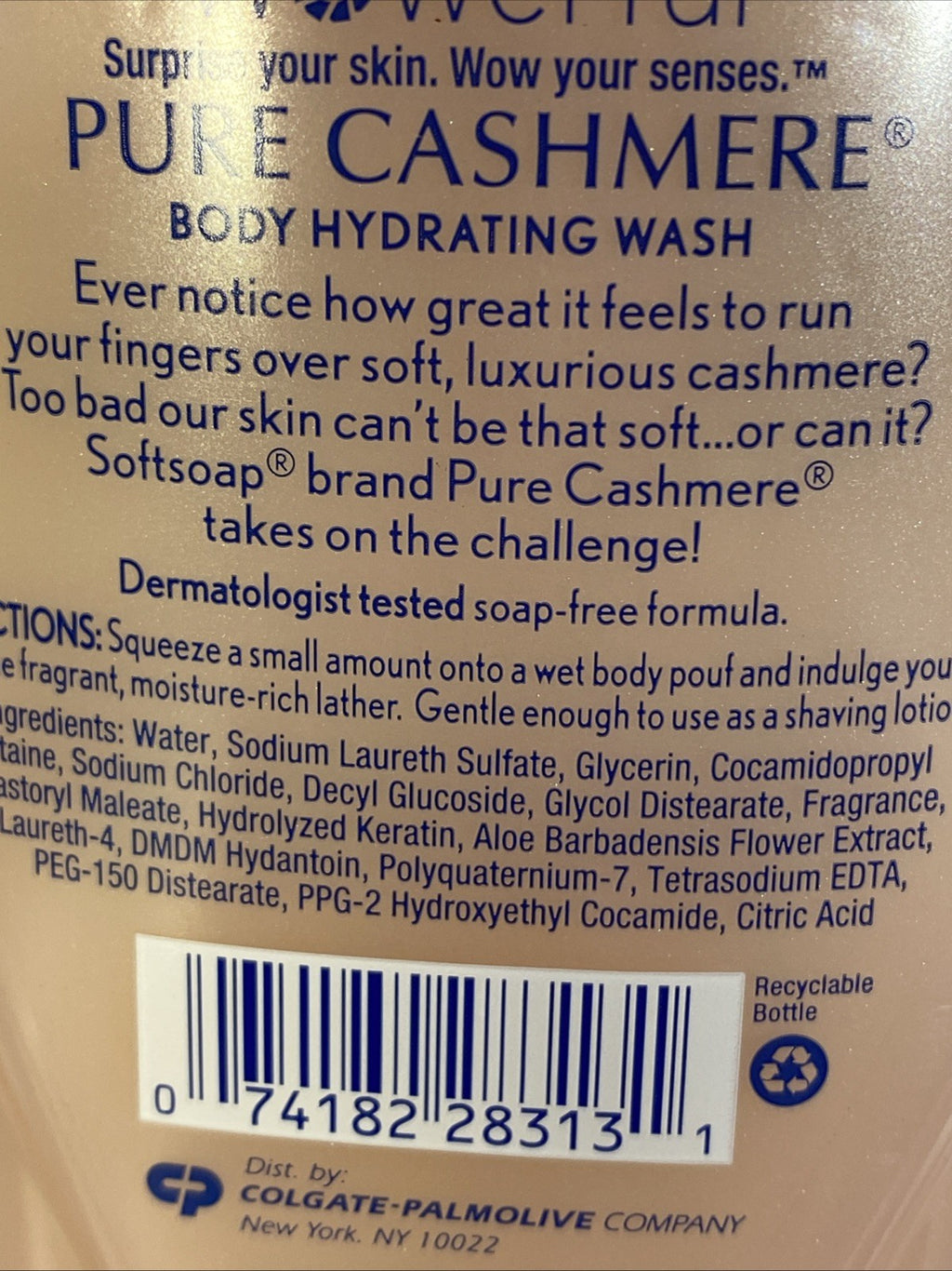 Softsoap Pure Cashmere Hydrating Pink Body Wash 15oz Discontinued