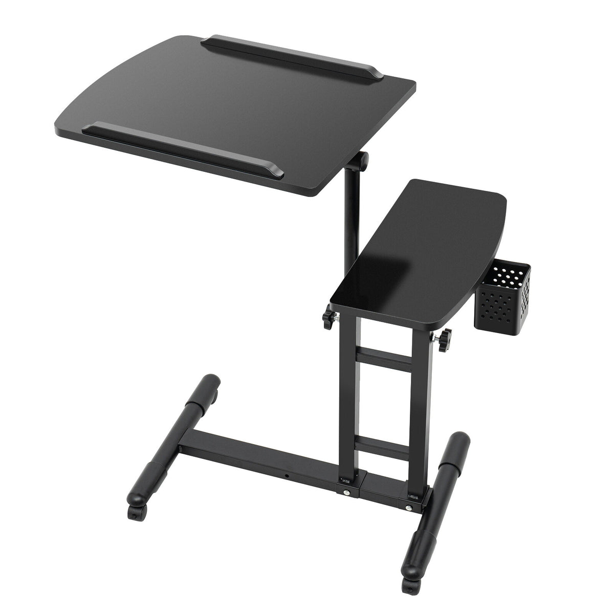 Adjustable Tattoo Work Bench Tray Stand Mobile Desk 12.5kg Load