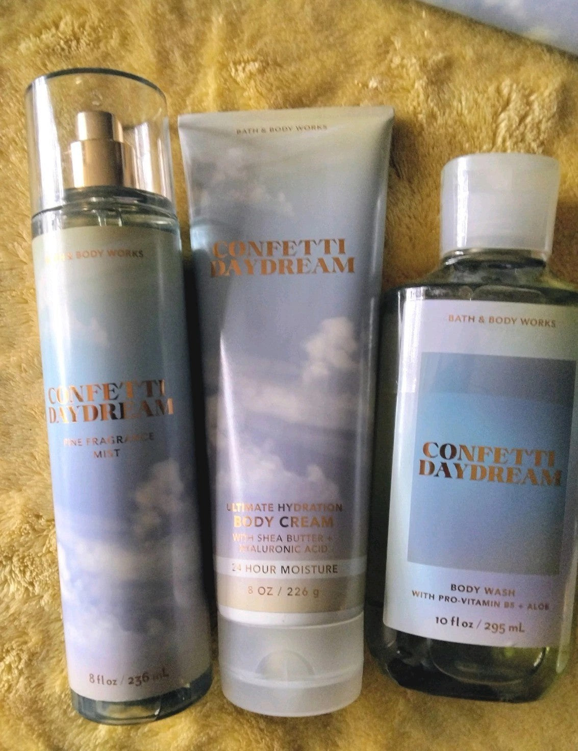 Bath & Body Works Confetti Daydream Fragrance Mist Body Lotion & Wash Set