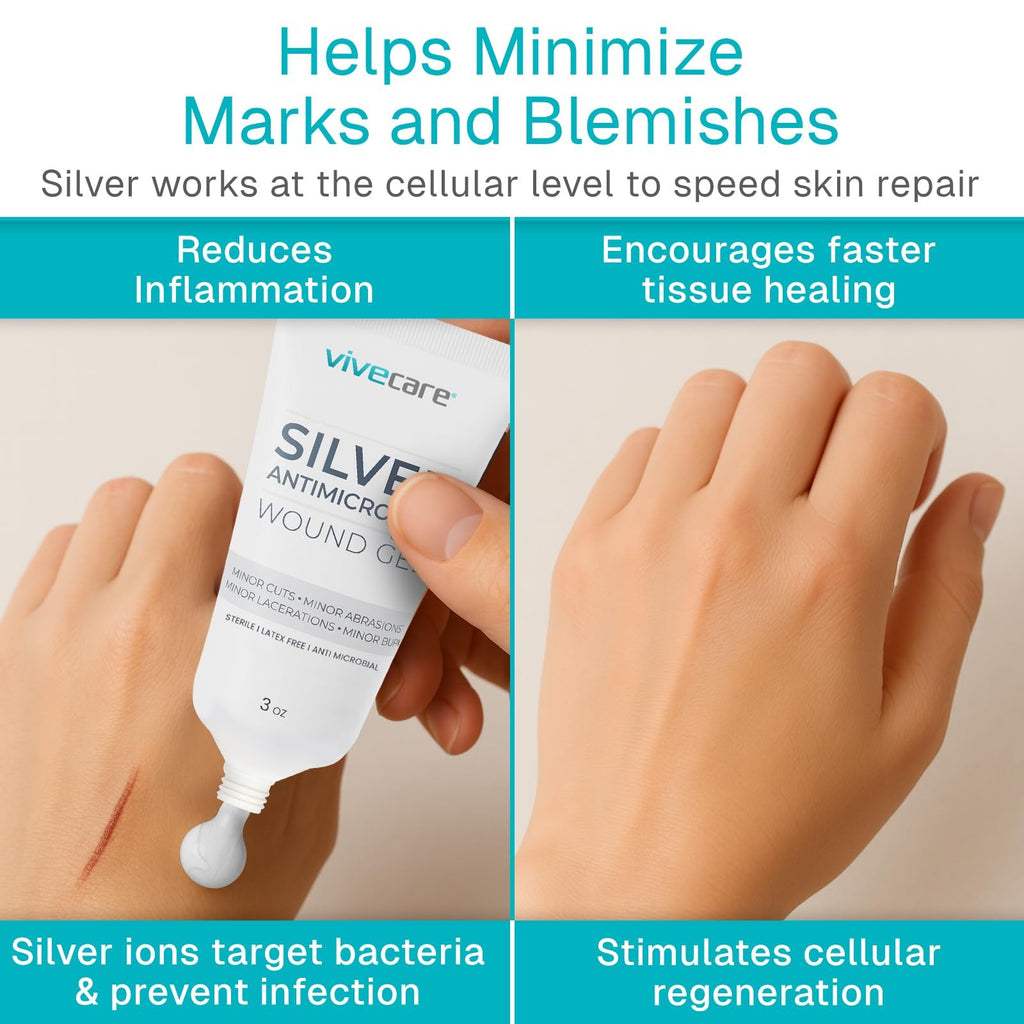 Medical Grade Silver Wound Gel for Burn and Cut Healing - 3 oz