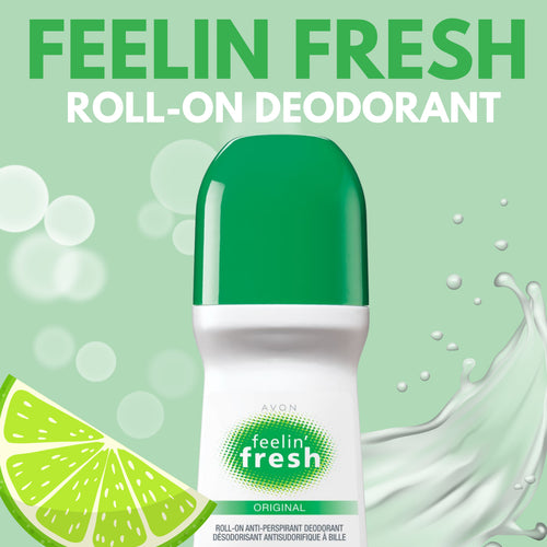 12-Pack Avon Feeling Fresh Deodorant Roll-On for 24-Hour Odor Protection