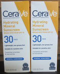 SPF 30 Mineral Sunscreen Lotion - Hydrating Face & Body, 2 Pack 2.5 oz