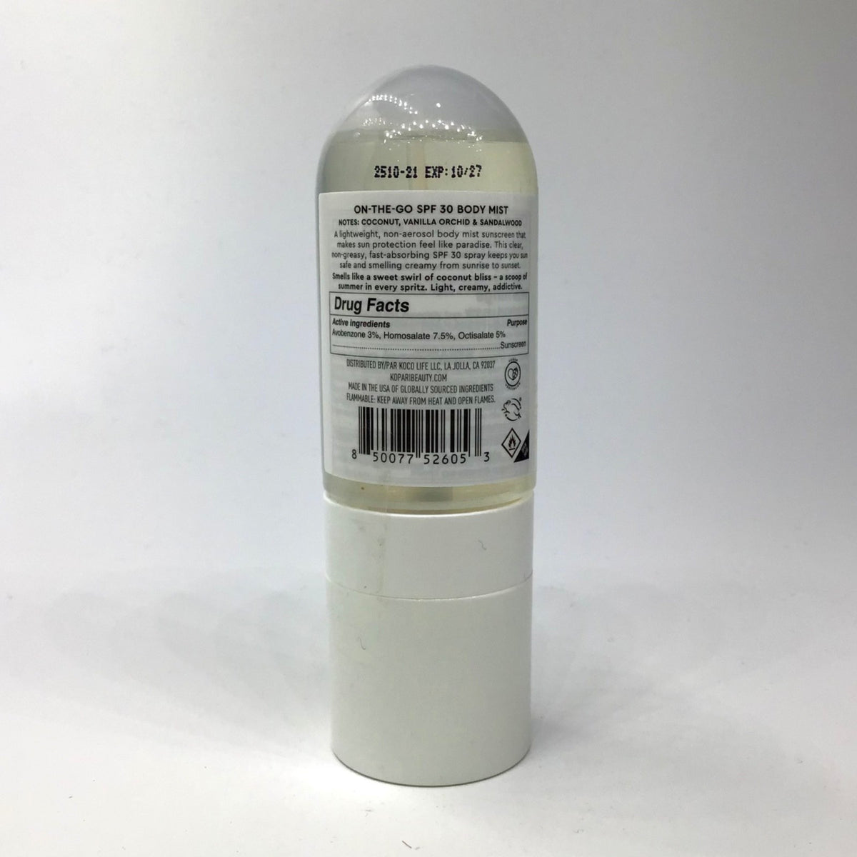 Kopari Paradiso Sun Juice Body Mist SPF 30 Coconut Cream - 2 oz Sunscreen