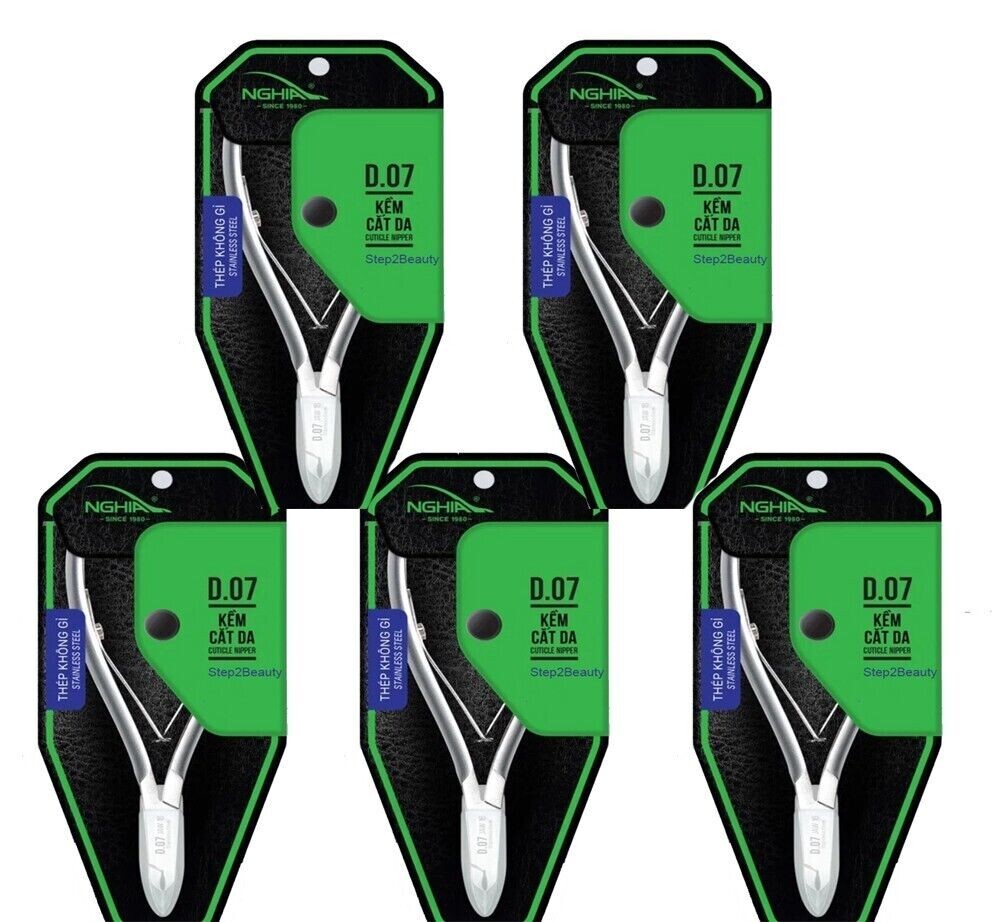 Stainless Steel Cuticle Nippers Pack of 5 - Nail Care Tool for Manicures