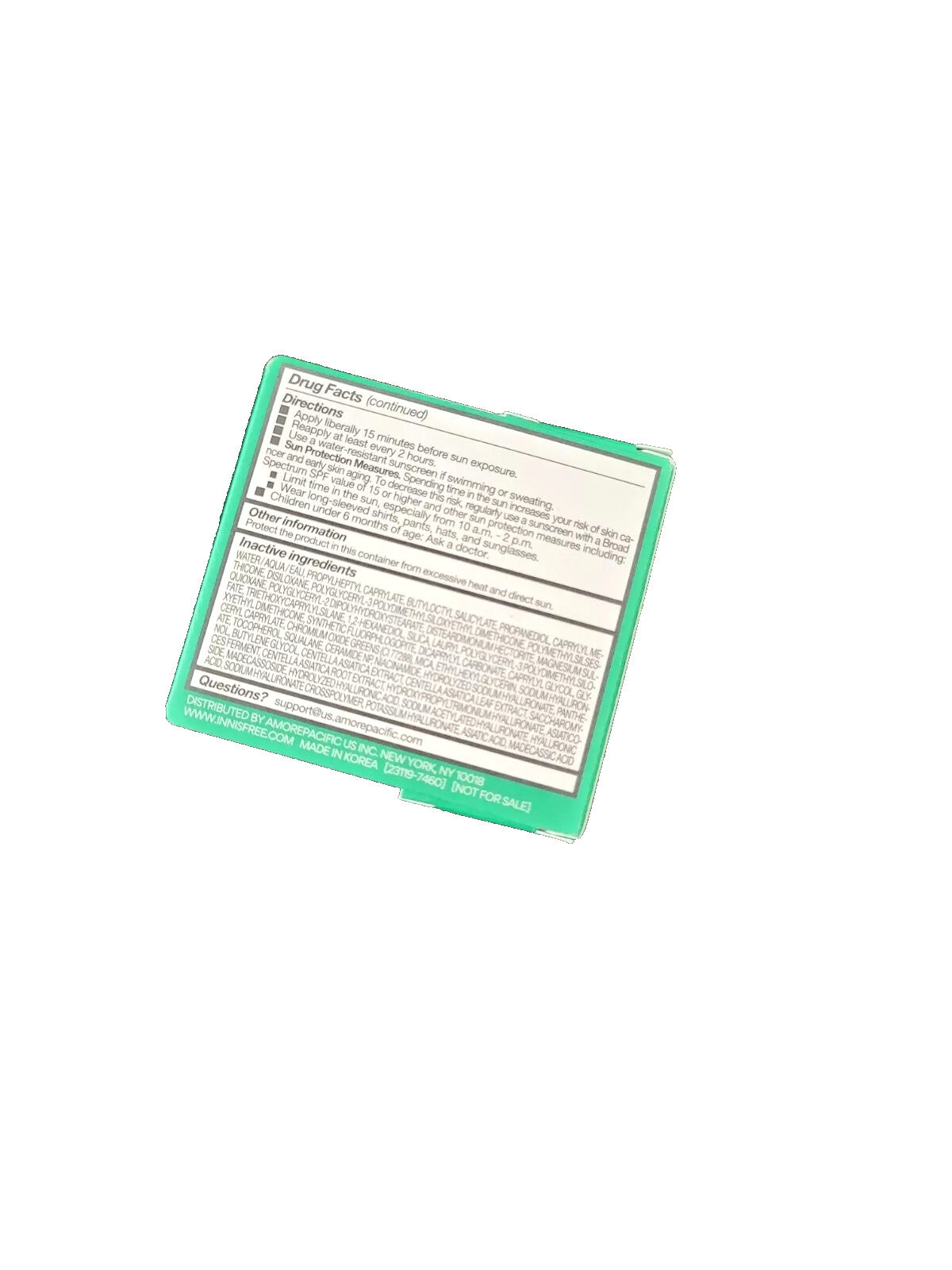 Innisfree Mineral Sunscreen SPF45 Travel Size - UV Defense, 0.33oz/10mL