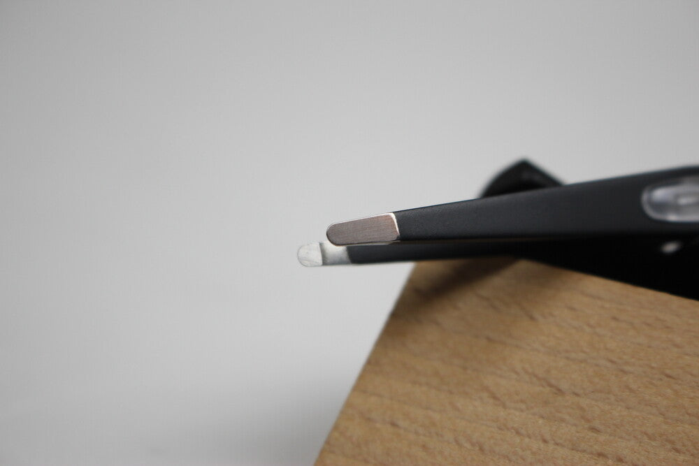 Precision Hair Removal Tweezers Rounded Tip Stainless Steel Black GT-234