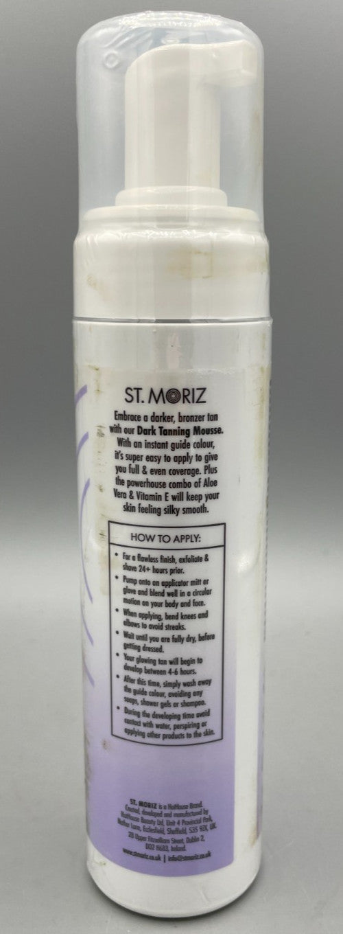 Dark Sunless Self Tanner Mousse - Fast Instant Tanning for Face & Body