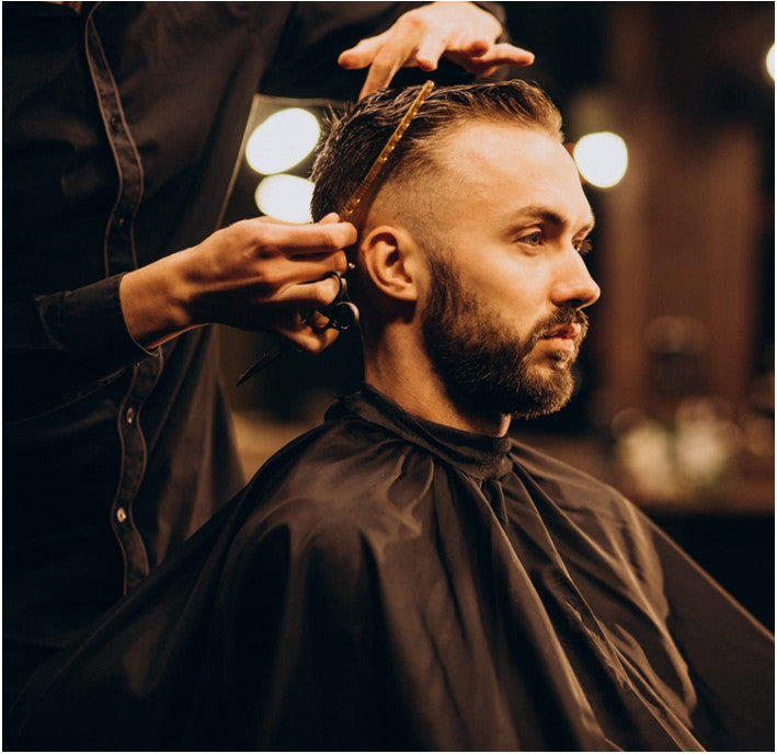 Professional Barber Kit with Scissors Cape and Accessories for Haircutting
