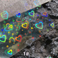Holographic 3D Nail Art Stickers Heart Star Snowflake Decals Set
