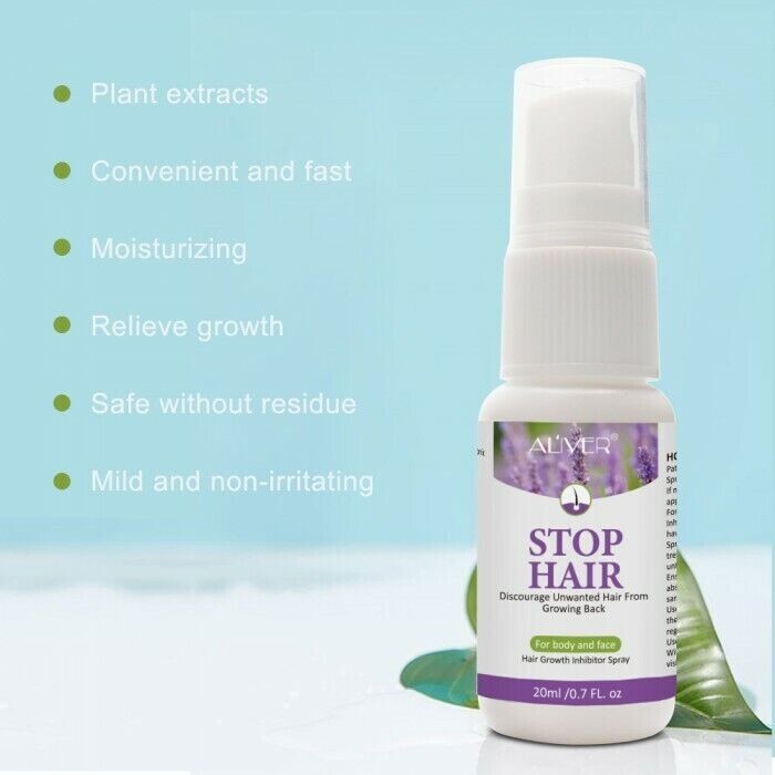 Natural Hair Growth Inhibitor Spray for Face & Body - Painless & Long-Lasting