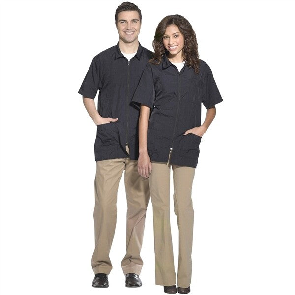 Professional Hair Stylist Jacket - Water-Resistant Nylon, Small Black
