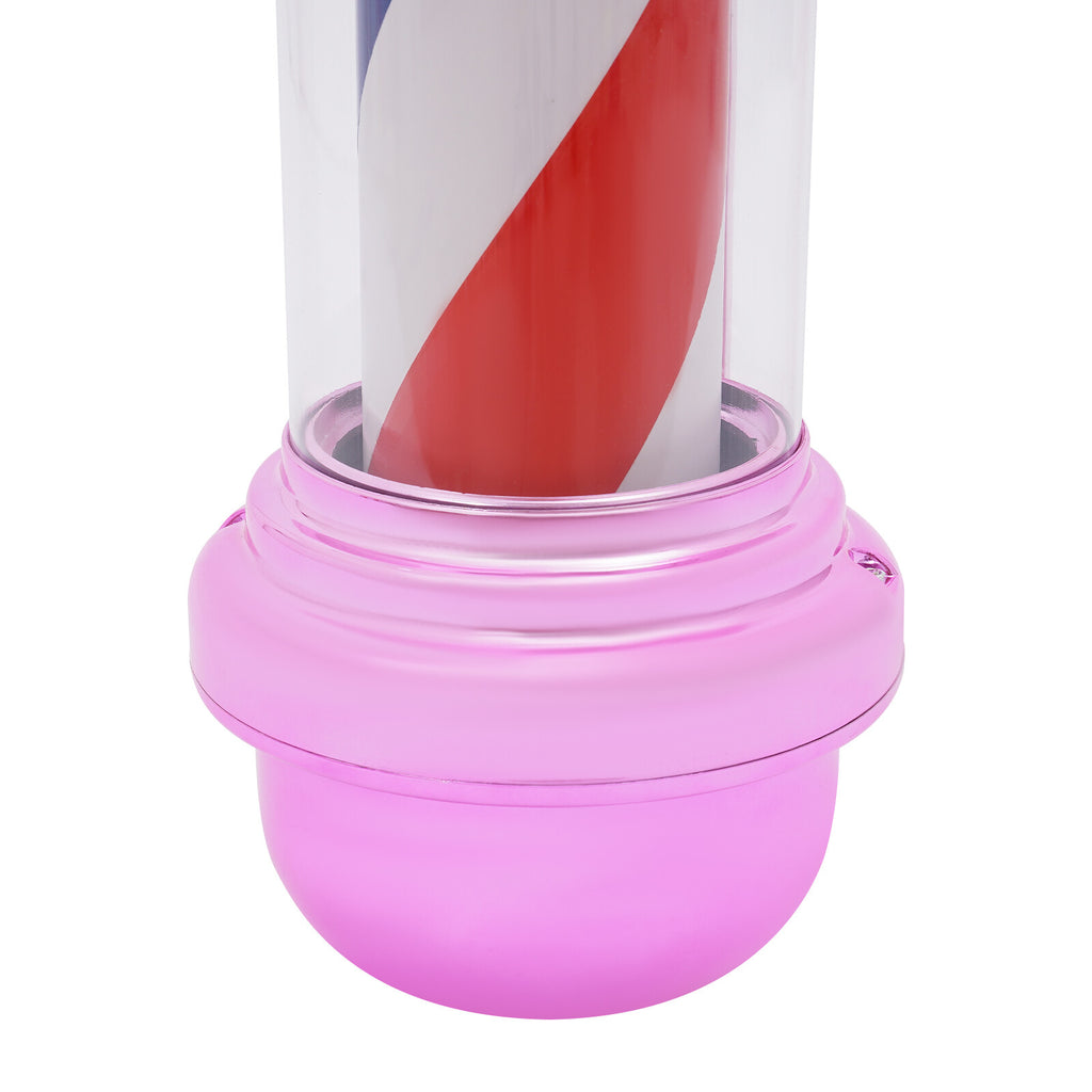 15W Wall-Mounted LED Barber Pole Light for Barbershops and SPAs - Pink Exterior