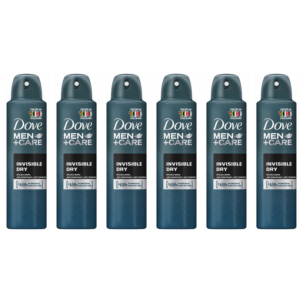 Dove Men+Care Invisible Dry Antiperspirant Spray Pack of 6 - 150ml Men’s Deodorant