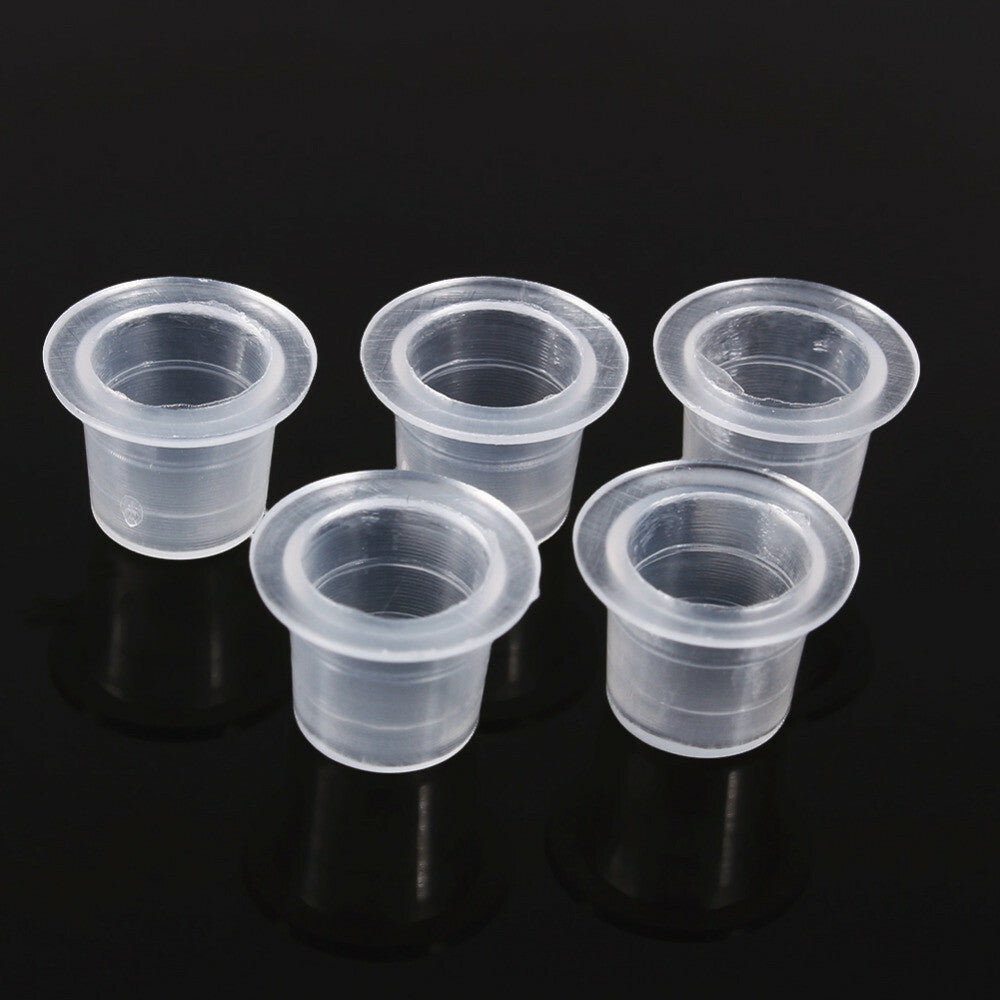 1000Pcs Tattoo Ink Cups Caps Set - Small, Medium, Large Plastic Ink Caps
