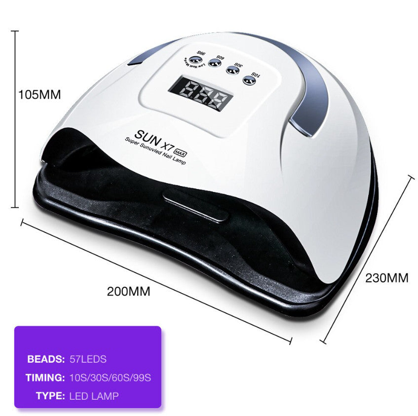 220W UV LED Nail Dryer Lamp for Gel Polish Curing Manicure Equipment