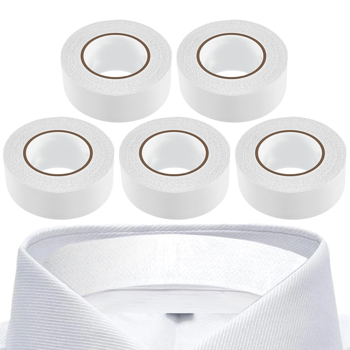 Invisible Self-Adhesive Collar Protectors for Shirts and Hats - 5 Rolls