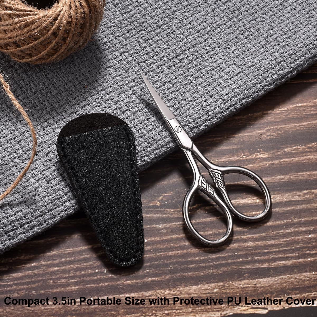 Small Precision Scissors 3.5 Inch for Grooming & Crafting - Stainless Steel