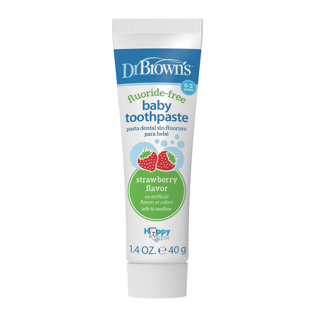 Fluoride-Free Baby Toothpaste with Strawberry Flavor - Safe Toddler Oral Care 1 Pack
