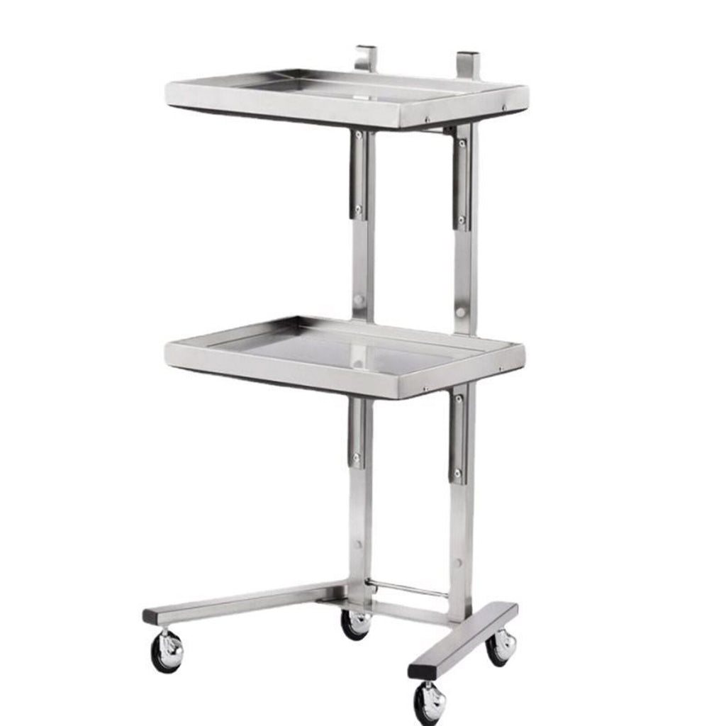 2-Tier Salon Trolley Cart with Wheels - Space-Saving Beauty & Spa Storage