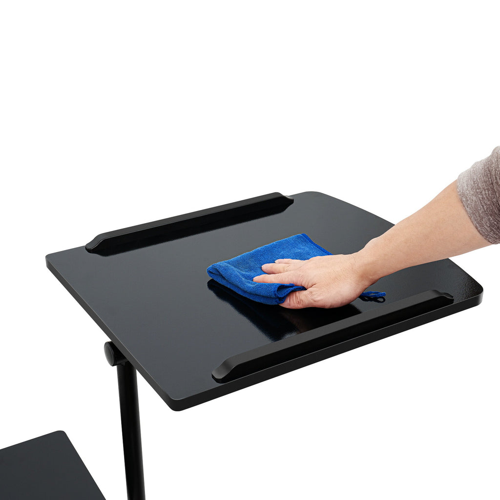 Adjustable Tattoo Workbench Tray Desk with Wheel Base - Mobile Studio Stand