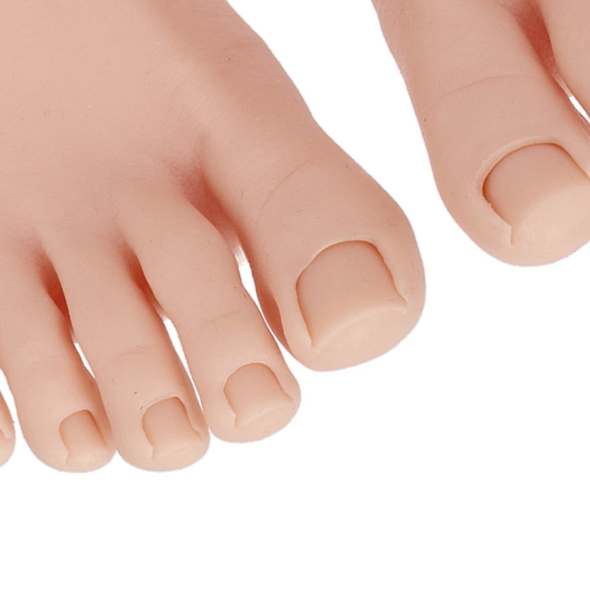 Silicone Pedicure Practice Foot Model for Nail Art and Tattoo Training - Medium Skin Tone