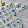 Self-Adhesive 5D Embossed Butterfly Nail Art Stickers for Manicure