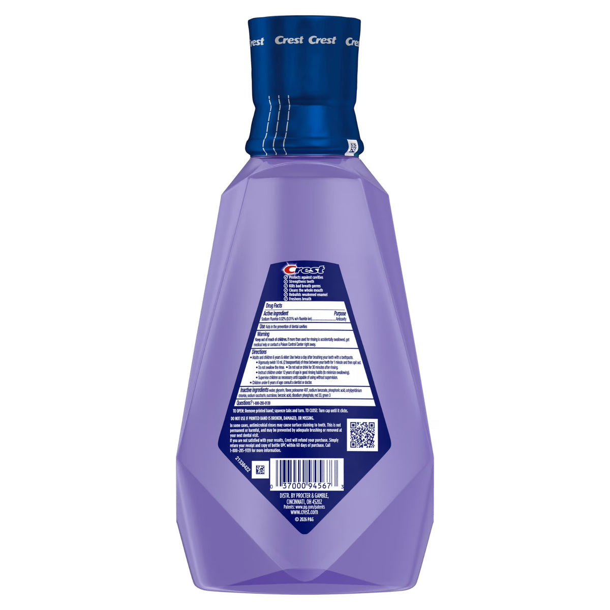 Crest Pro-Health Enamel Mouthwash Mint Alcohol-Free 33.8 fl oz
