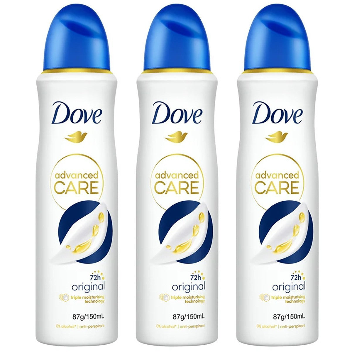Women’s 3 Pack Antiperspirant Spray 72-Hour Deodorant with Moisturizing Technology