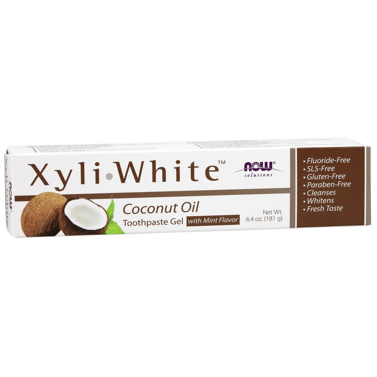 Fluoride-Free Toothpaste Gel with Xylitol 6.4oz Natural Fresh Flavor Vegan