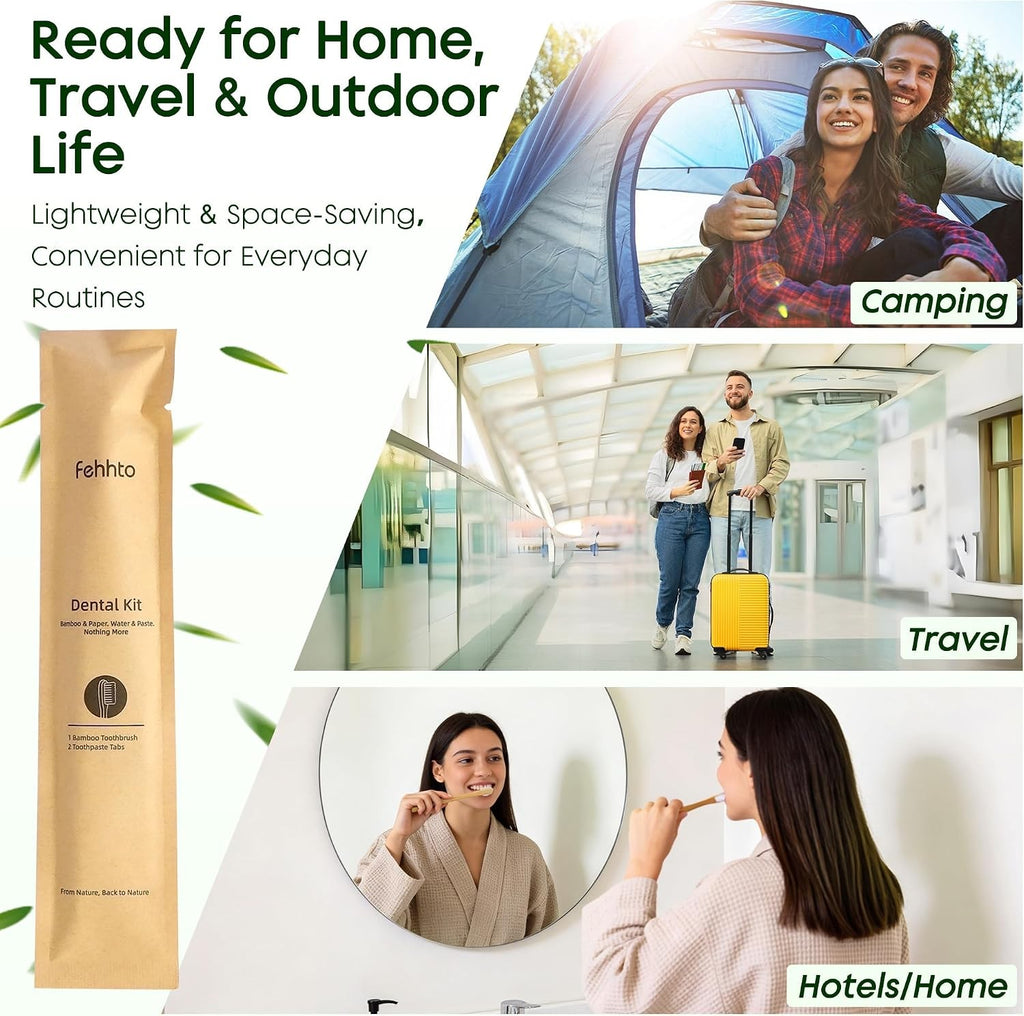 Individually Wrapped Guest Dental Kit with Toothbrush and Toothpaste for Hotel & Travel