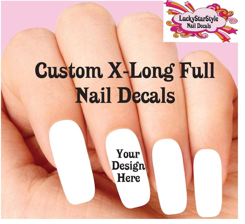 Custom Waterslide Nail Decals Set for Nail Art - Personalized Design or Photo
