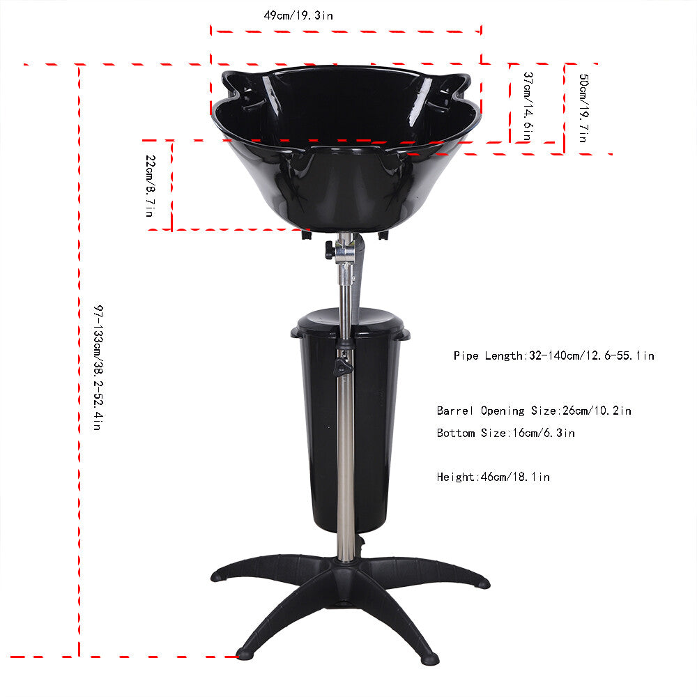Portable Shampoo Chair Sink Station for Hair Salon & Spa