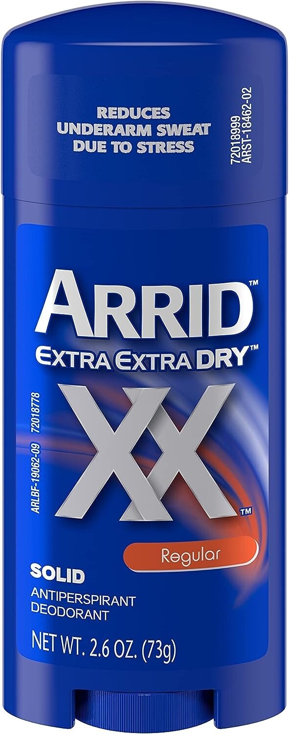 Arrid XX Regular Scent Extra Dry Solid Antiperspirant Deodorant 2.6oz 6-Pack