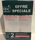 RoC Keops Sensitive Roll-On Deodorant 2x30ml Fragrance-Free, Alcohol-Free