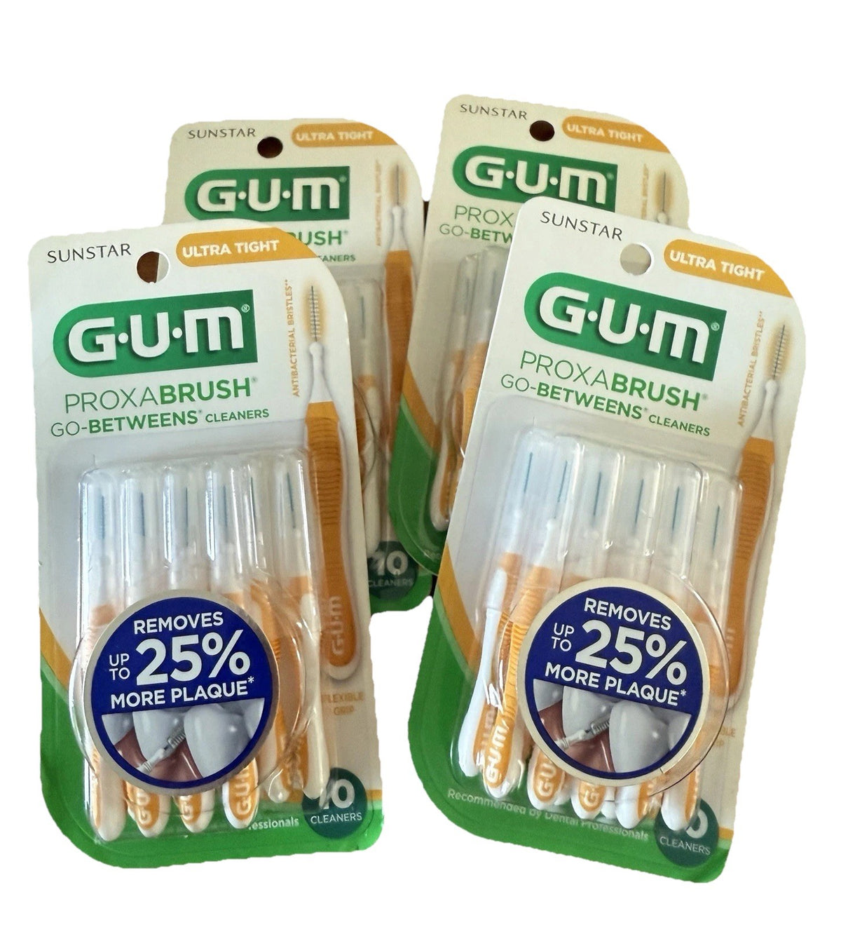 Sunstar GUM Proxabrush Go-Betweens Ultra Tight Cleaners 4 Pack - Oral Care