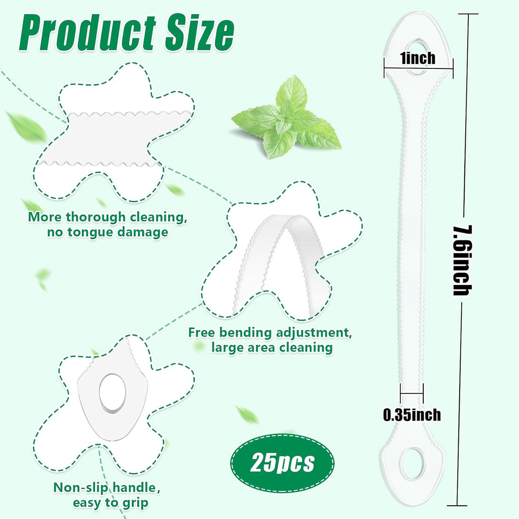 Disposable Tongue Scraper Pack - No Wash Plastic Oral Cleaners for Adults & Kids