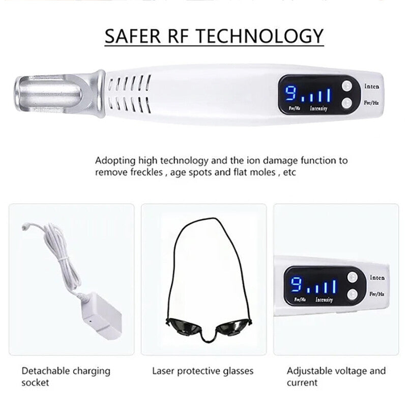 Professional Laser Picosecond Pen Tattoo Remover - Blue & Red Acne Scar Cleaner