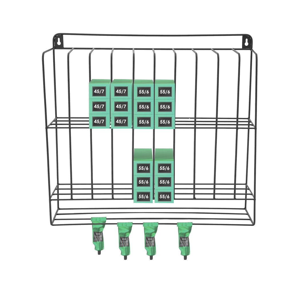 Wall-Mounted Hair Color Storage Rack for Salon & Beauty Use