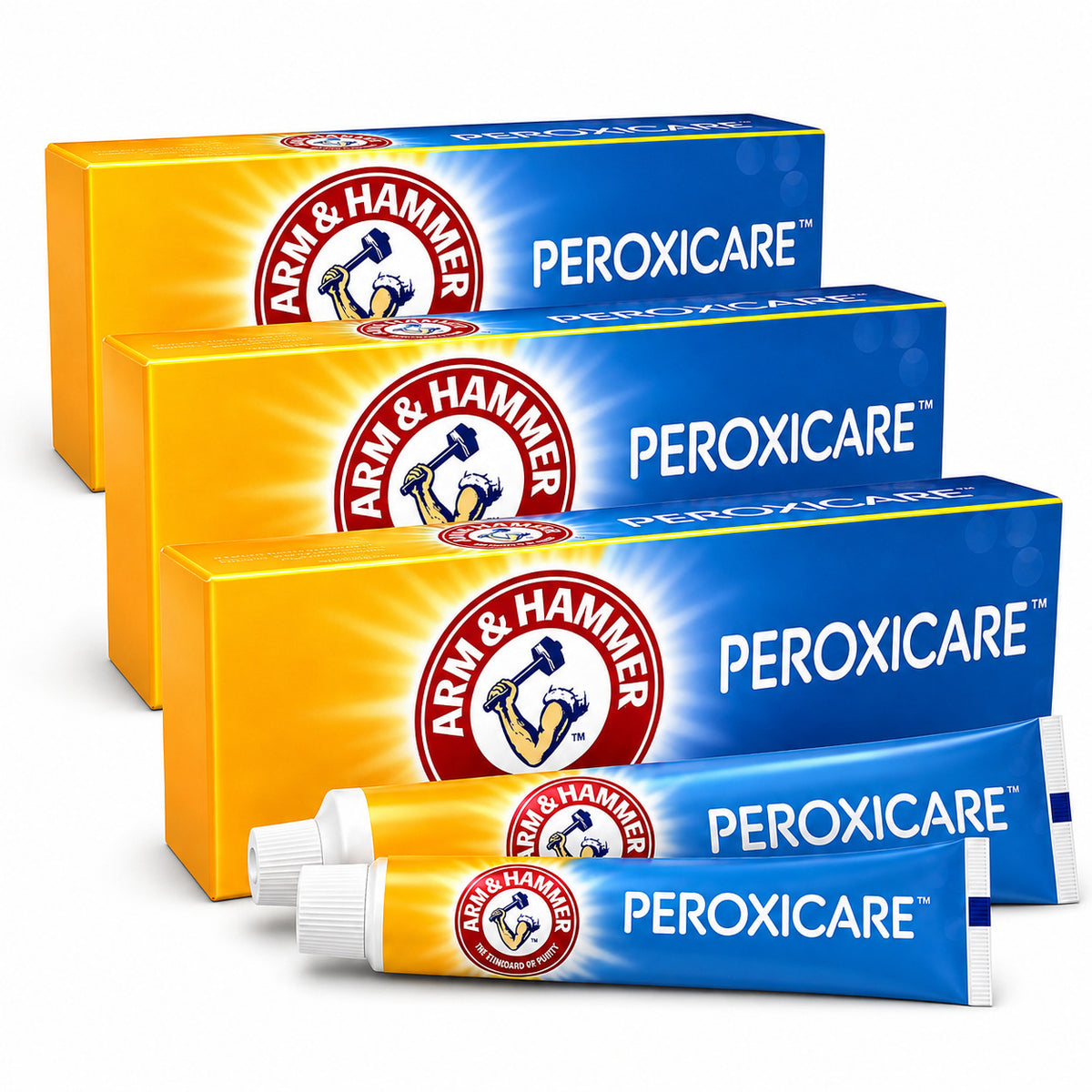 Arm & Hammer Peroxicare Fluoride Toothpaste 6 Pack - Fresh Mint, White Teeth