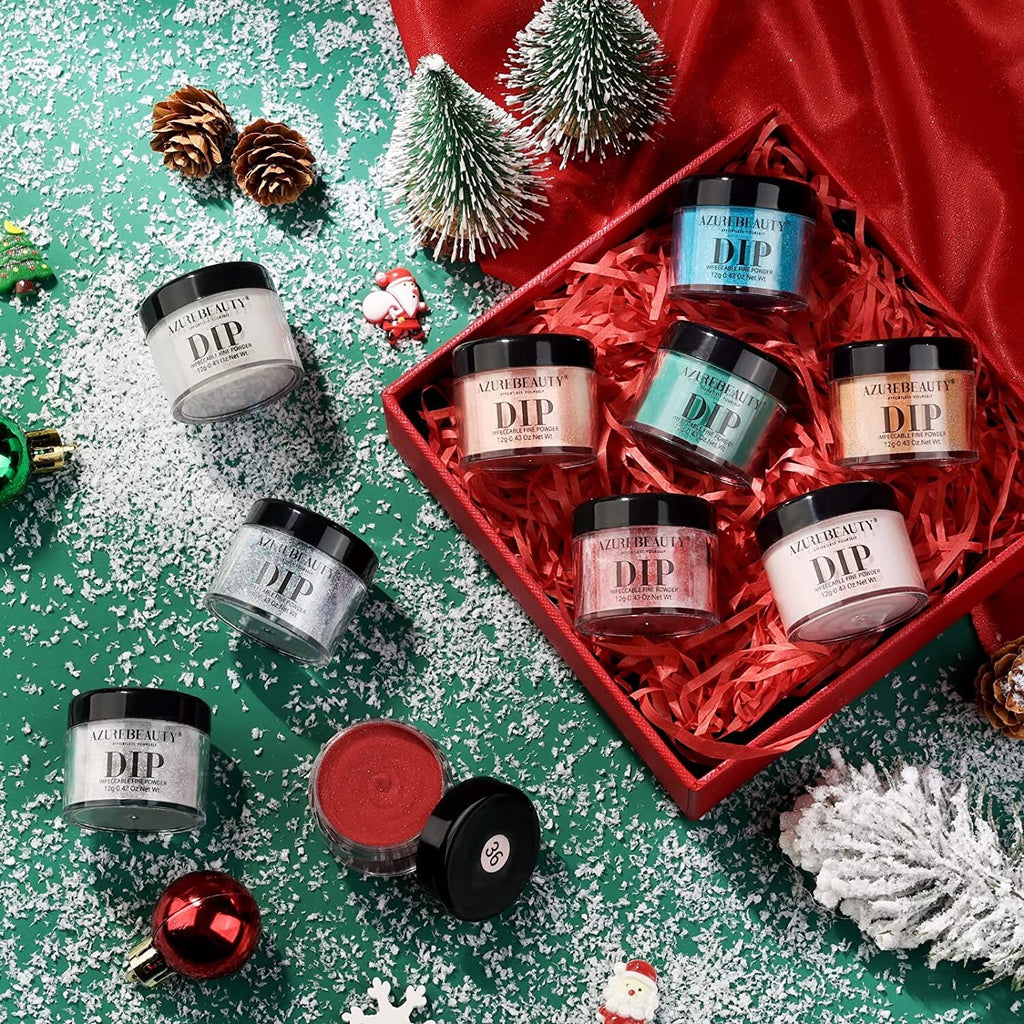 Dip Powder Nail Set 10 Colors Holiday Limited Collection Long Lasting Manicure