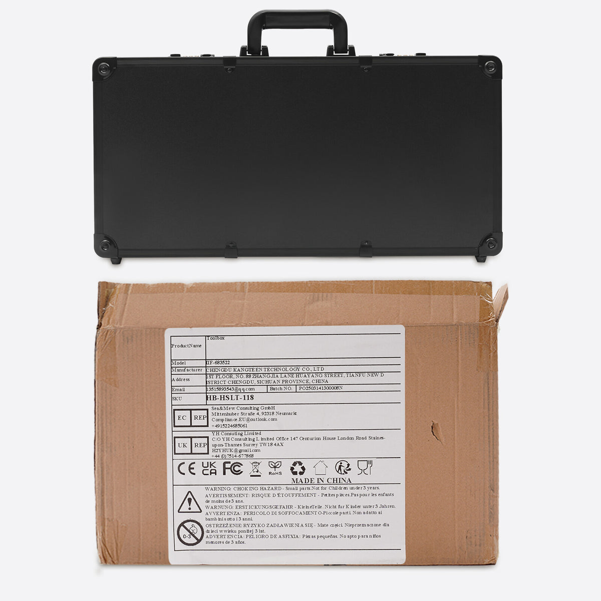 Large Portable Barber Tool Storage Case with Security Lock