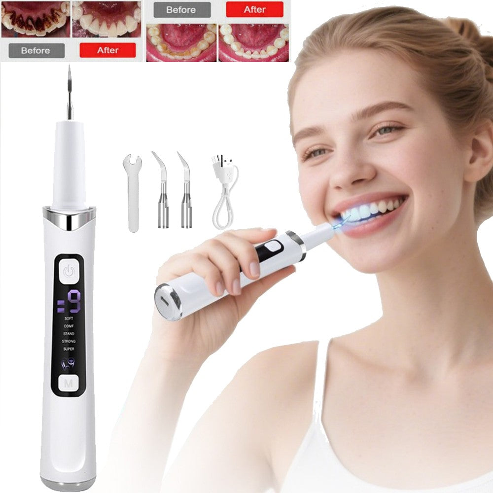 Rechargeable Ultrasonic Dental Scaler Kit for Deep Teeth Cleaning & Whitening