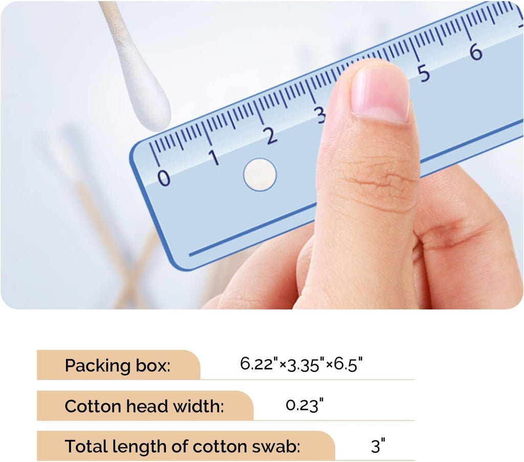 Long Cotton Swabs 3 Inch Wooden Handle Medical & Cosmetic Applicators 1000 pcs