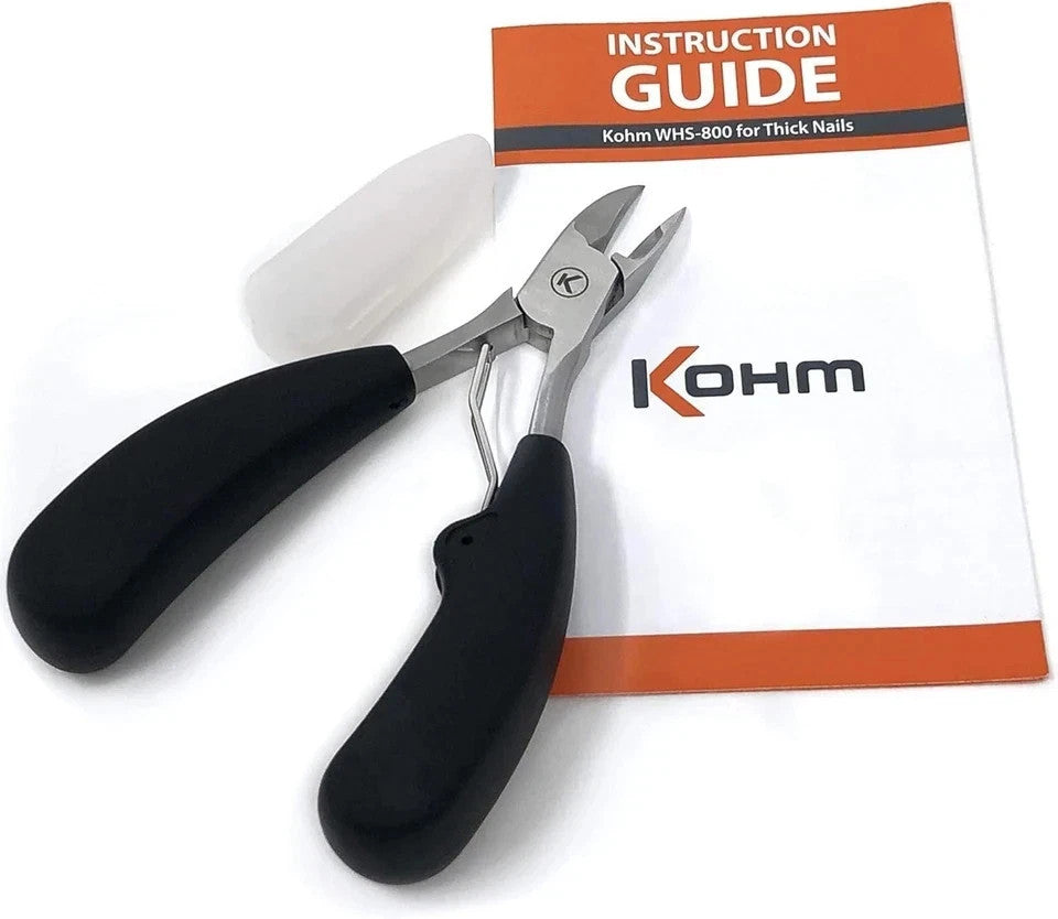 Heavy-Duty Stainless Steel Toenail Clippers - Extra-Wide Blade & Rubber Handle