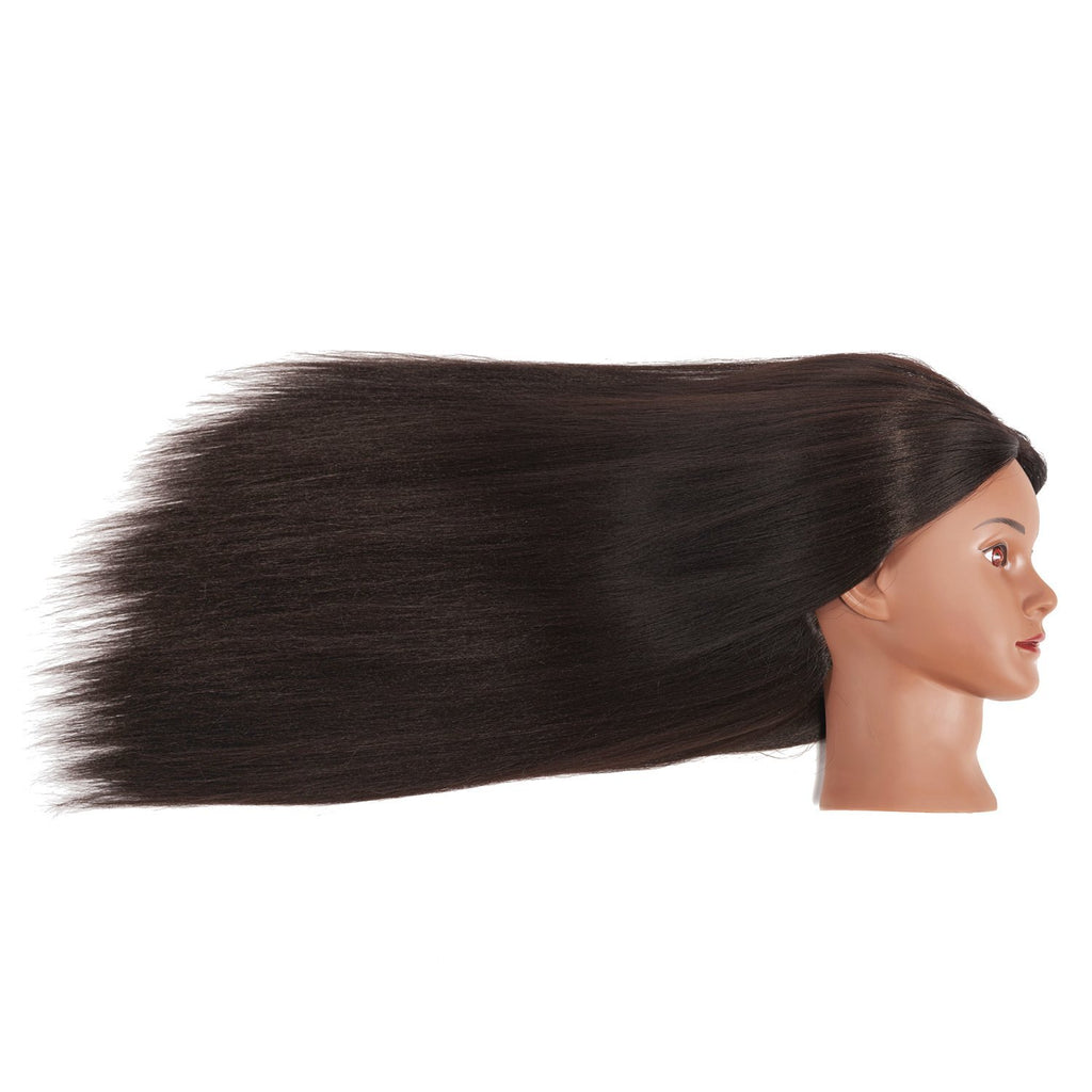 Practice Mannequin Head with Long Synthetic Hair 26-28 Inches for Cosmetology Training